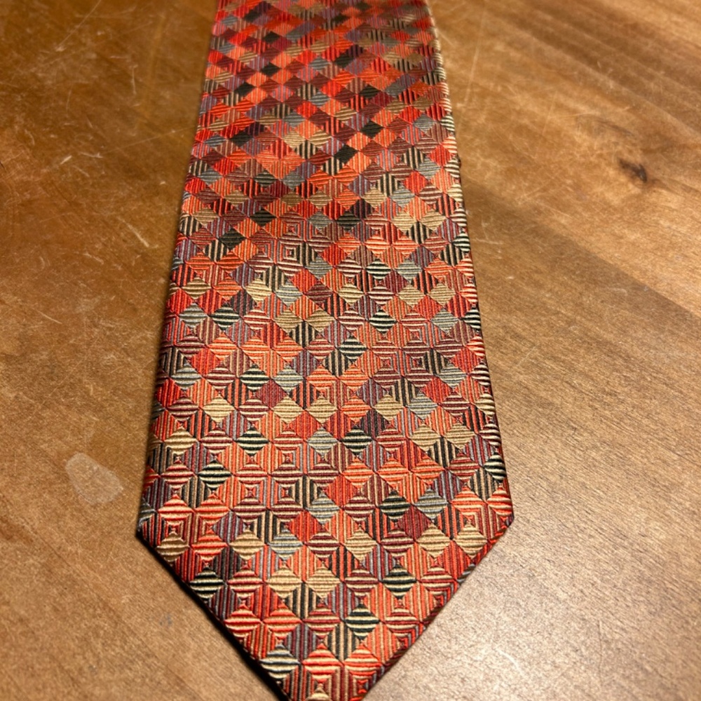 American Modern Alexander Julian Silk Checkered Tie
